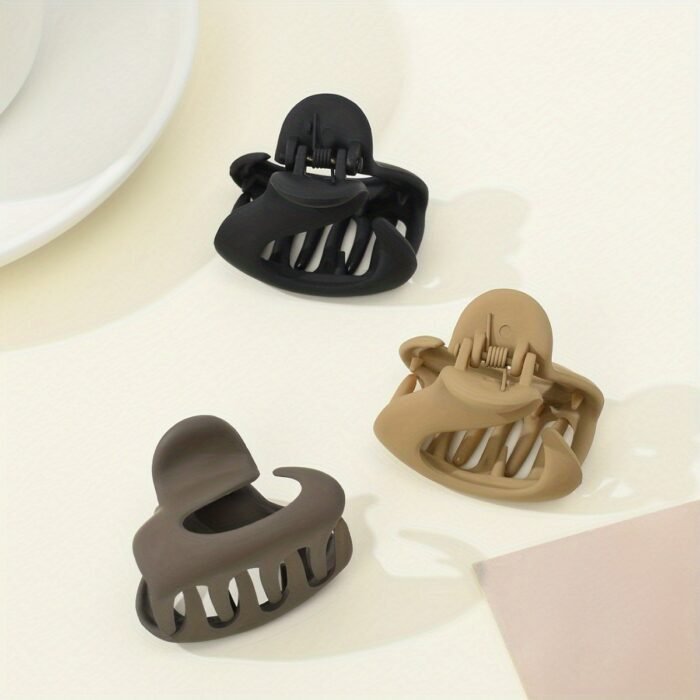 3Pcs Matte Hair Claw Clip Simple Style Shark Claw Clips Solid Color Hair Claw Elegant Hair Clips For Women - Image 26