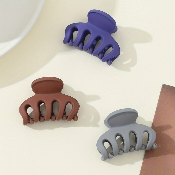 3Pcs Matte Hair Claw Clip Simple Style Shark Claw Clips Solid Color Hair Claw Elegant Hair Clips For Women - Image 5