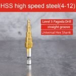 1Pc Newshark 4-12/20/32Mm Hss Titanium Coated Step Drill Bit - Hex Shank, Golden Metal Construction, Anti-Rust Coating For Wood & Metal Drilling, Precision Hole Cutting Tool For Diy & Professional Use, Professional Drilling | Antirust Tool | Highspeed Steel - Image 3