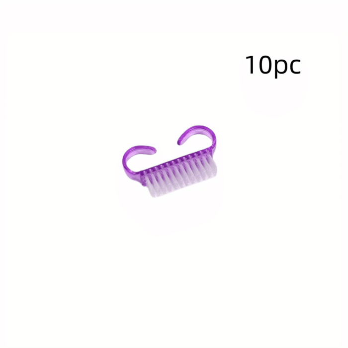 10 Pcs/Lot Acrylic Nail Brush 4 Color Nail Art Manicure Pedicure Soft Remove Dust Plastic Cleaning Nail Brushes File Tools Set - Image 5