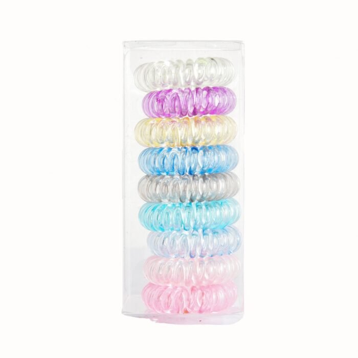 9 Pcs Spiral Hair Ties No Crease, Coil Hair Ties, Phone Cord Hair Ties, Women Ponytail Holder Elastics - Image 22