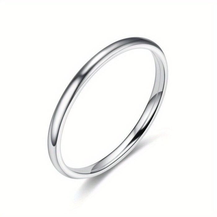 1Pc 2Mm Smooth Spherical Stainless Steel Ring - Image 5