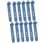12Pcs Silicone Tie, Data Cable Storage Earphone Cable Organizer, Winder Anti-Lost Fastener, Data Cable Bundle Strap - Image 19