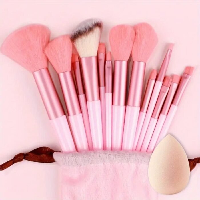 13Pcs Soft Fluffy Makeup Brushes Set With Makeup Sponge For Cosmetics Foundation Blush Powder Eyeshadow Kabuki Blending Makeup Brush Beauty Tool - Image 9