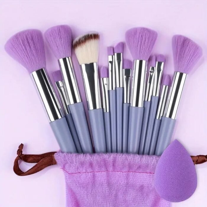 13Pcs Soft Fluffy Makeup Brushes Set With Makeup Sponge For Cosmetics Foundation Blush Powder Eyeshadow Kabuki Blending Makeup Brush Beauty Tool - Image 5