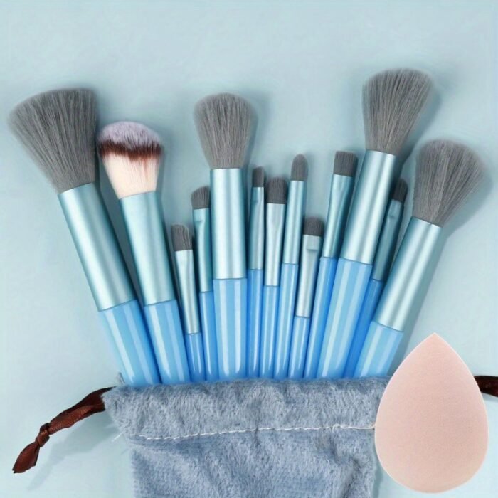 13Pcs Soft Fluffy Makeup Brushes Set With Makeup Sponge For Cosmetics Foundation Blush Powder Eyeshadow Kabuki Blending Makeup Brush Beauty Tool - Image 13