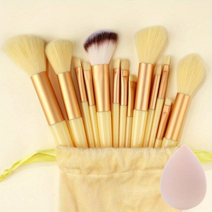 13Pcs Soft Fluffy Makeup Brushes Set With Makeup Sponge For Cosmetics Foundation Blush Powder Eyeshadow Kabuki Blending Makeup Brush Beauty Tool - Image 11