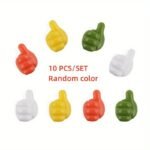 1/5/10Pcs Big Thumb Hook, Cartoon Creative Data Cable Storage And Finishing, Household And Office Wire Organizer, Home And Office Supplies Desk Storage Organization - Image 5
