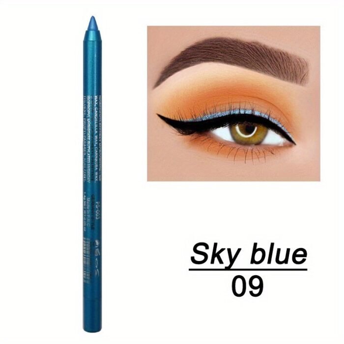 14-Color Colourful Eyeliner Pen, High Pigmented Pearly Glitter Shimmer Metallic Finish, Smokey Punk Gothic Style Eyeliner, Long Lasting Waterproof Eyeliner Stick For Music Festival - Image 13