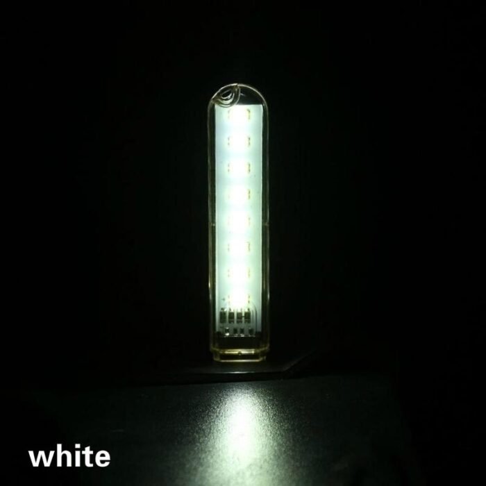 1Pc Usb Led Night Light - Portable Desk Lamp With Energy-Efficient Design, White Warm Glow For Home, Office, Camping & Power Banks - Image 5