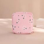Yadiyadi Cute Bear Sanitary Napkin & Tampon Organizer Bags - Large Capacity Period Storage With Zipper Closure, Floral, Pastel Colors - Compact For School, Travel, Work - Girls, Women, Teens - Eco-Friendlyreusable Hygiene Bag, Sanitary Napkin Storage Bag, Travel Menstrual Bag, Playful Design, Durable Fabric - Image 15