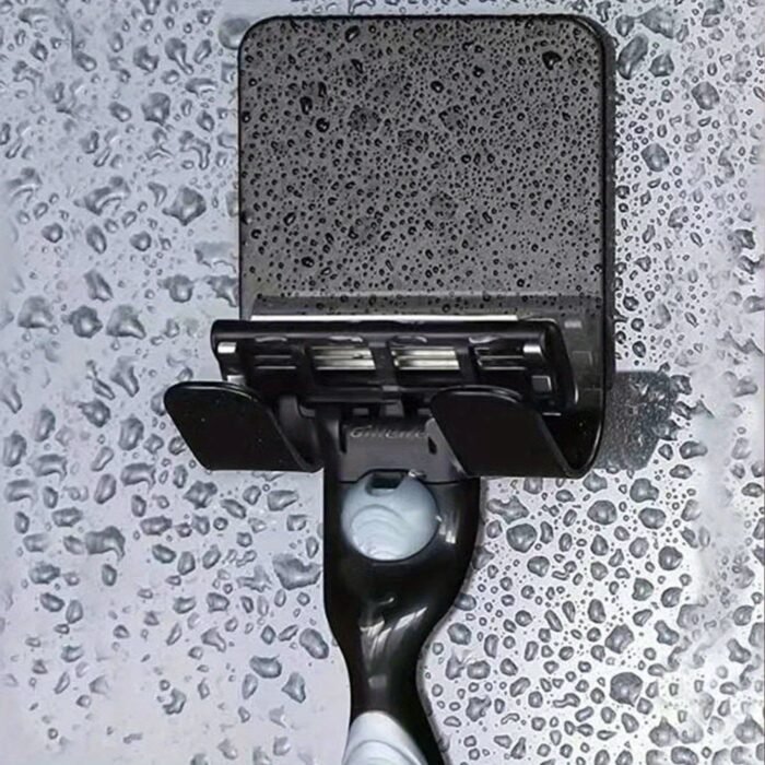 1Pc Punch-Free Stainless Steel Razor Rack Bathroom Seamless Wall-Mounted Razor Rack Plug Hook Razor Bracket - Image 3