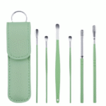 6Pcs Stainless Steel Ear Wax Removal Kit With Spiral Design - Includes Key Ring, Faux Leather Case & Cleaning Brush - Odorless, Battery-Free Ear Care Set, Ear Wax Removal Tool - Image 9