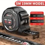 1Pc Oudisi High Precision Digital Tape Measure 3.0Meter/5.0Meter/7.5Meter/10.0Meter - Waterproof Abs Shell & Metal Shaft, Black Golden Heavy-Duty Measuring Tool For Woodworking, Construction, Diy Projects - Image 5