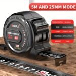 1Pc Oudisi High Precision Digital Tape Measure 3.0Meter/5.0Meter/7.5Meter/10.0Meter - Waterproof Abs Shell & Metal Shaft, Black Golden Heavy-Duty Measuring Tool For Woodworking, Construction, Diy Projects - Image 7