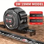 1Pc Oudisi High Precision Digital Tape Measure 3.0Meter/5.0Meter/7.5Meter/10.0Meter - Waterproof Abs Shell & Metal Shaft, Black Golden Heavy-Duty Measuring Tool For Woodworking, Construction, Diy Projects - Image 3