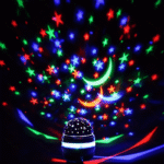 Rgb Star And Moon Projector Night Light | Usb-Powered Multi-Color Galaxy Effects With Rotating Stars, Crescent Moon & Stars | Ideal For Bedroom, Gaming Room, Home Theater, Weddings, Christmas & Halloween Decor | No Battery Needed, Home Theater Lighting | Cylindrical Light Projector | Durable Plastic Casing, Moon And Stars Decor - Image 3