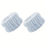 2Pcs Reusable Spa Wrist Wash Strap, Soft Microfiber Towel Wrist Wrap, Face Wash Women, Girls Yoga Running Exercise Wrist Sweat Band - Image 7