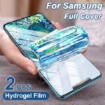 2Pcs Full Screen Hydrogel Film For Samsung For Galaxy A Series - Anti-Scratch, Anti-Fingerprint, Ultra Thin, High Sensitivity, Hd View, Fingerprint Unlock Support, Glossy Finish, Full Coverage Protection, Fingerprint Resistant Screen Protector | Vibrant Design | Ultra Thin Film, Screen Protectors For Smartphones - Image 3