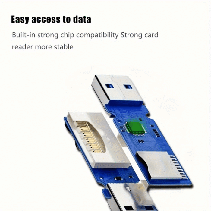 1Pc High-Speed Usb 2.0 Mini Sd Card Reader, Plug And Play Memory Card Adapter For Camera, Data Transfer, No Battery Required, Transferring Photos - Image 6