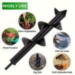 1Pc Garden Drill Bit For Planting, Flower Seeds Drill Head, Garden Vegetable Garden Seedling Drill Head, Loosening Soil Digging Hole Drill Head - Image 6