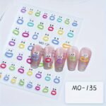 1Pc Funny Expression Design Nail Art Sticker, Self Adhesive Gel Nail Sticker For Nail Decoration, Nail Art Supplies - Image 6