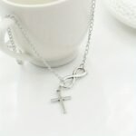 Simple Lucky 8 Cross Short Necklace Jewelry - Image 10