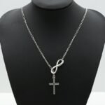 Simple Lucky 8 Cross Short Necklace Jewelry - Image 5
