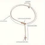 Simple Lucky 8 Cross Short Necklace Jewelry - Image 6
