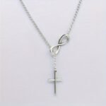 Simple Lucky 8 Cross Short Necklace Jewelry - Image 4