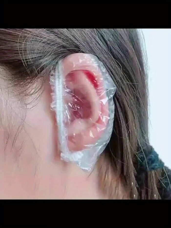 100Pcs Clear Disposable Ear Protectors - Waterproof Shower Covers For Bathing, Hair Dye & Salon Use, Ear Covers Rv Showers - Image 9
