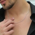 A Stylish And Trendy Silvery Stainless Steel Necklace For Men, With A Minimalist Design Inspired By Hip-Hop Punk Style, Perfect As A Fashionable And Popular Jewelry Gift For Parties. - Image 8