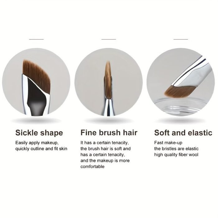 1/2/3/5Pcs Sickle Eyeliner Brush Knife Edge Makeup Brush Liquid Eyeliner Brush Ultra Thin Fine Oblique Angle Flat Head Eyebrow Brush - Image 13