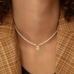 Hot Selling Fashion Beaded 26 Letter Necklace Alloy Electroplated 18K Gold Plated Women'S Clavicle Chain Necklace - Image 28