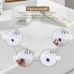 4Pcs/Pack Plastic Bathroom Kitchen Basin Sink, Overflow Cover Ring Insert Replacement, Chrome Hole Round Drain Cap, Basin Accessory For Hotel Use - Image 6