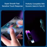 2-Pack Tempered Glass Privacy Screen Protector For Iphone 16/15/14 Pro Max 13 12 11, Anti-Scratch, Glossy Surface, Anti-Peep, Clear Cover - Image 3