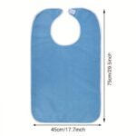 1Pc Or 4Pcs Light Blue Adult Bibs - Adjustable, Machine Washable Polyester Dining Cloth For Elderly Care, Design For Men And Women - Image 2