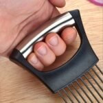 Ji-Roc Manual Stainless Steel Onion & Fruit Slicer With Safety Lock - Ergonomic Handheld Kitchen Tool For Precise Slicing, No Electricity Needed, Durable Rectangular Blade For Vegetables & Citrus Fruits, Vegetable Slicer - Image 8