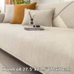 1Pc Chenille Ribbed Sofa Cover - Pet-Friendly Non-Slip Couch Protector For 3/2/4-Seater & Sectional Sofas, Machine Washable Soft Stretch Fabric, Contemporary Home Decor For Living Room, Bedroom, Office, Jacquard Texture | Easycare Material, Couch Covers For Sofa - Image 23