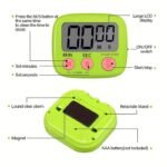 1Pc Digital Kitchen Timer For Baking And Cooking - Dual Display, Aaa Battery Powered, Multi-Functional Stopwatch With Start/Stop Button, Alarm Clock, And Counter - Pink/White/Green/Red/Blue Options, Baking Essentials|Modern Kitchen Accessory|Compact Design - Image 8