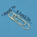 1Pc/5Pcs Metal Love Creative Paperclip Style Pen Holder, Simple Portable Student Notebook Holder Accessories Round Ballpoint Pen Clip - Image 4