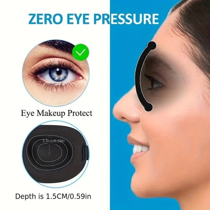 1/3/5/10 Pack Sleep Pure Black 3D Contoured Eye Mask - Pure Blackout, Soft Comfortable Ergonomic Design, Hypoallergenic & Fragrance-Free For Adults, Men & Women - Travel, Home, Office Use, Sleep Enhancement | Modern Sleepwear | Skinfriendly Material, Sleep Mask Father'S Day, Mother'S Day Gift - Image 8