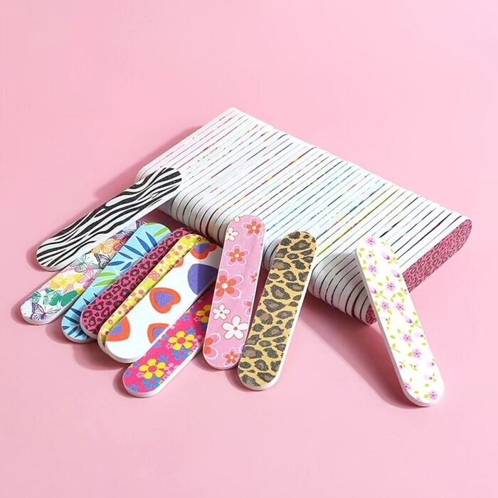 10Pcs Nail Files Double Sided Boards Mini Fingernail Files Colorful Manicure Pedicure Tool - Image 2
