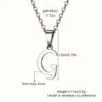 Stainless Steel Minimalist 26-Letter Pendant Necklace - Hip-Hop & Everyday Unisex Jewelry, Initial Gift For Women & Men, Durable Year-Round Wear, Necklace, Daily Wear Accessory, Modern Jewelry, Polished Finish - Image 6