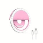 Cleantrust Rechargeable Led Ring Light For Selfies And Live Streaming, Portable Circular Flashlight, Dual Power Mode: Battery/Usb, Warm White Light, With 40Mah Polymer Lithium Battery, For Smartphones, Cameras, And Makeup - Image 7