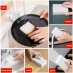 10/20Pcs Magic Sponge Thickened Sponge Effectively Cleans Surface Stains Kitchen Countertops Bathroom Walls Cleans Glass Metal Multi-Functional Cleaning Office Supplies Kitchen Gadgets Sponge Wipe Dishes Clean Bathtub - Image 6