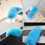 1Pc Colorful Extendable Microfiber Duster - Stainless Steel Pole, Bendable & Reusable Head For Efficient Dusting Of Furniture, Cars, Glass - No Batteries Required, Ideal For Bedroom, Living Room, And More, Dusters For Cleaning - Image 2