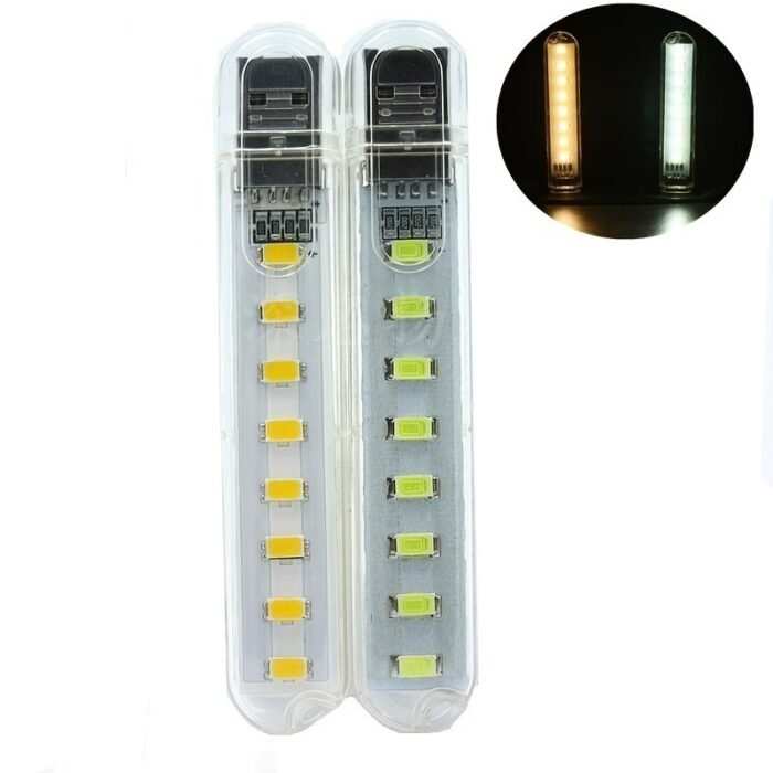1Pc Usb Led Night Light - Portable Desk Lamp With Energy-Efficient Design, White Warm Glow For Home, Office, Camping & Power Banks - Image 10