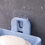 1Pc Double-Layer Soap Holder With Box Drain Sponge Holder - Wall Mounted Bathroom Organizer For Toiletries And Shampoo - Image 10
