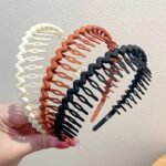 Hair Clip Frosted Color Headband Women'S Non-Slip Band Teeth Simple Pressure Headband Face Headband Hair Accessories